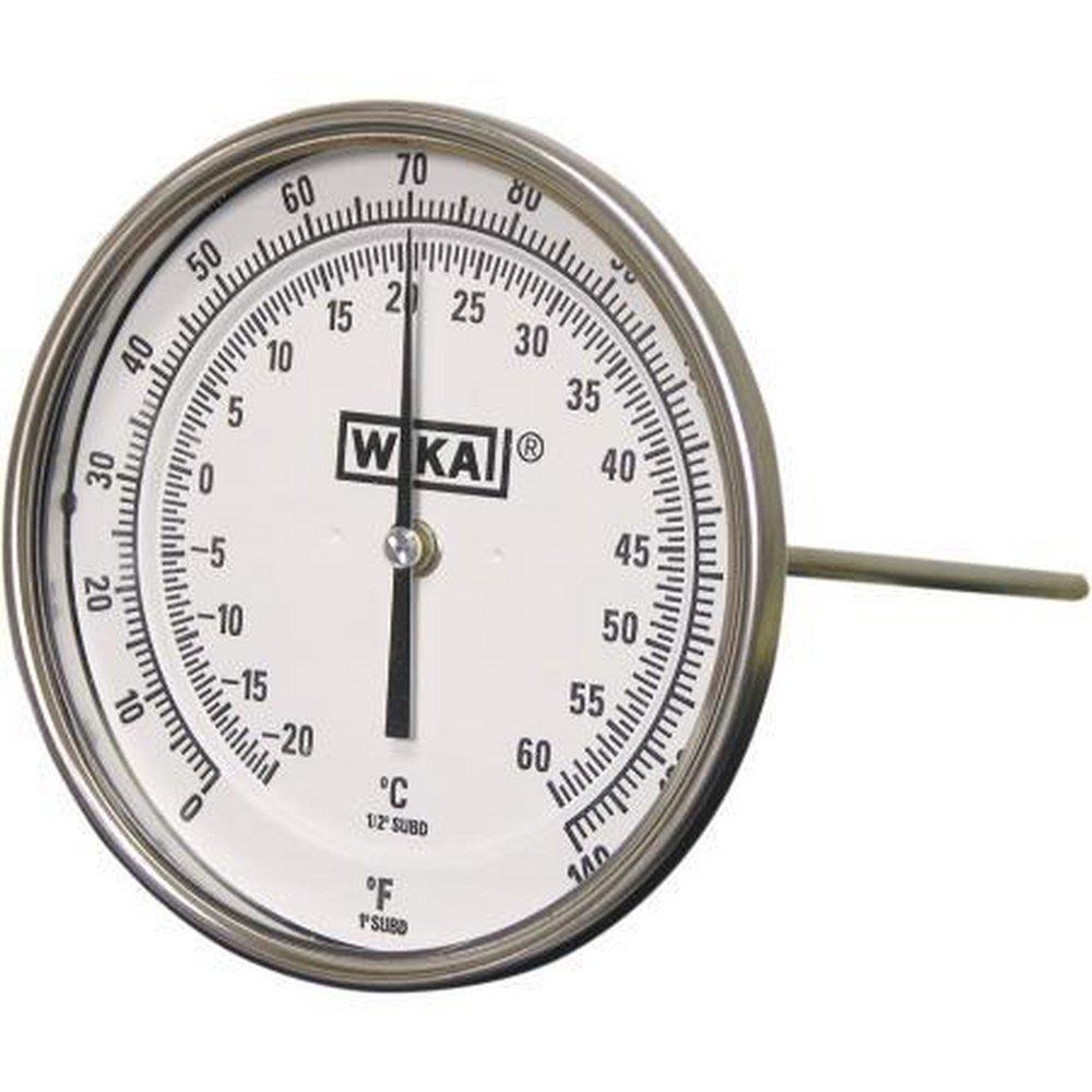 WIKA Stainless Steel 3 Bimetal THRM 0-250F 4.0 BCK TI.33 
