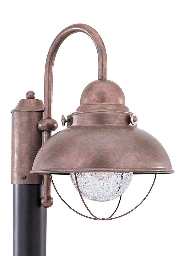 Visual Comfort & Co. Generation Lighting Weathered Copper WECO 1 100 Watts Medium Post Lantern 