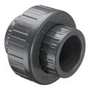 Grey Socket Straight Schedule 80 PVC Union with FKM O-Ring Seal 