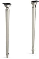 Metal Octagonal Tapered Brass Table Legs in Vibrant Polished Nickel