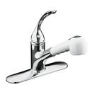 KOHLER Polished Chrome 11-5/8 in. 2-Hole Kitchen Sink Faucet with Single Loop Handle 