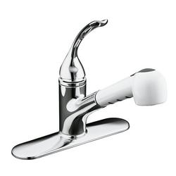 11-5/8 in. 2-Hole Kitchen Sink Faucet with Single Loop Handle in Polished Chrome