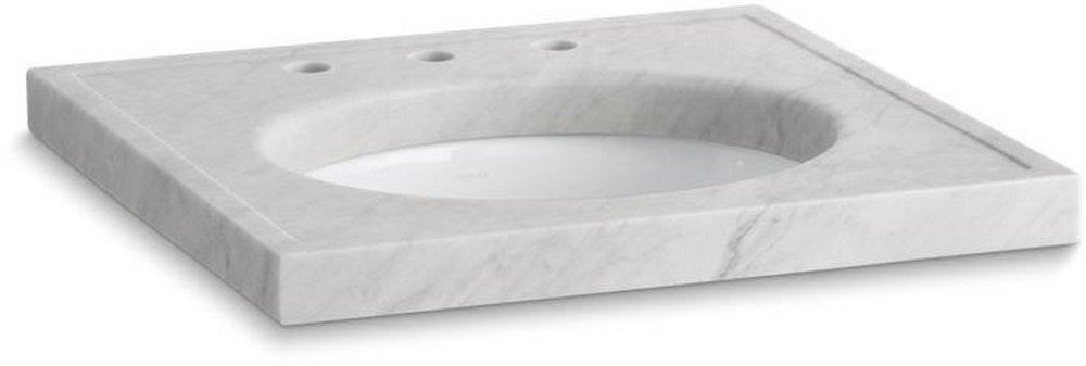 KOHLER White Carrara Marble 24 in. Console Top 