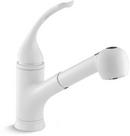 Single Handle Kitchen Faucet in White
