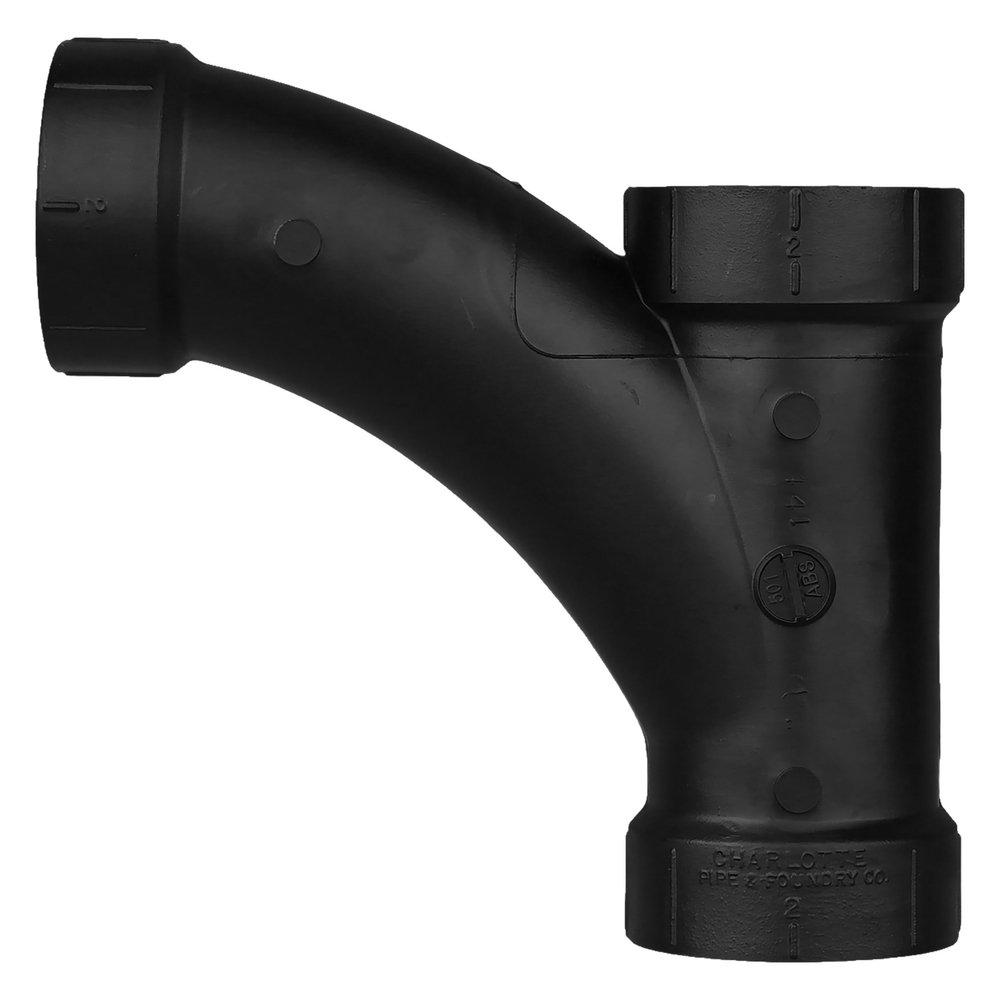 Black ABS DWV Combination Wye 