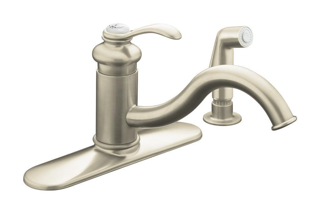 KOHLER Vibrant&reg; Brushed Nickel Single Handle Kitchen Faucet 