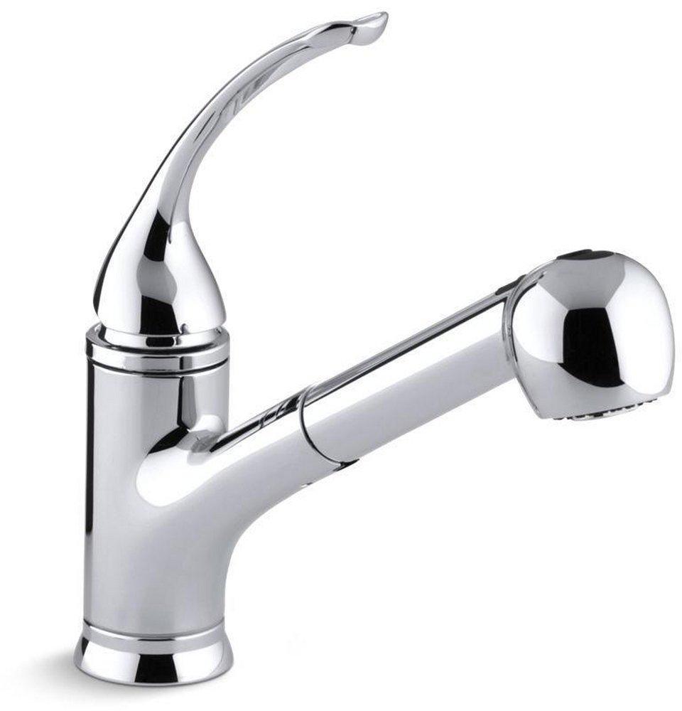 KOHLER Polished Chrome Single Handle Kitchen Faucet 