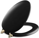 Elongated Closed Front Toilet Seat in Black Black
