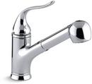 Single Handle Pull Out Kitchen Faucet with Two-Function Spray and MasterClean Technology in Polished Chrome
