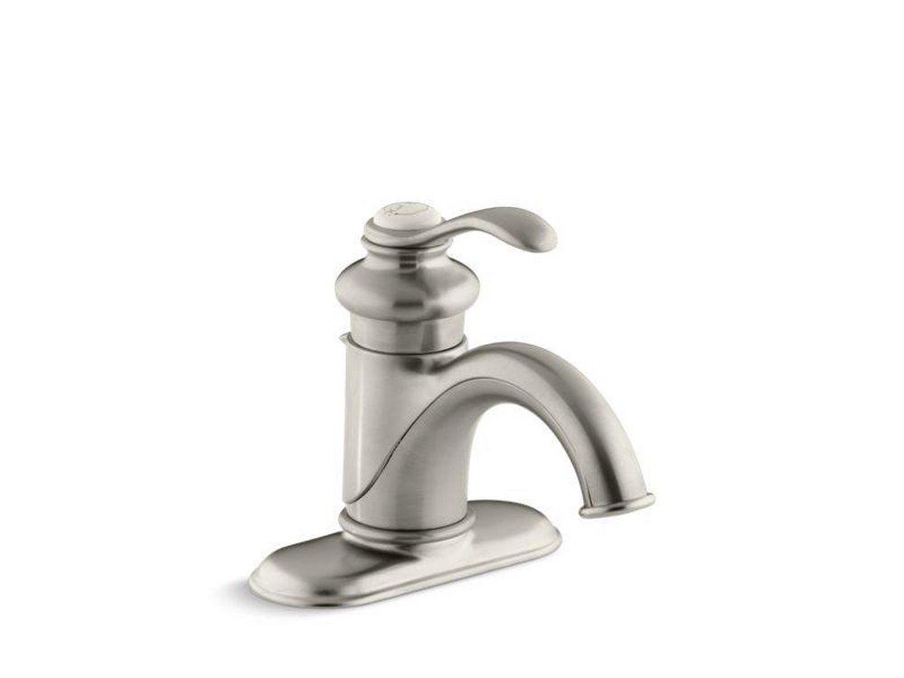KOHLER Vibrant&reg; Brushed Nickel Single Handle Bathroom Sink Faucet 