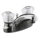 3-Hole Centerset Bathroom Faucet with Double Knob Handle in Polished Chrome