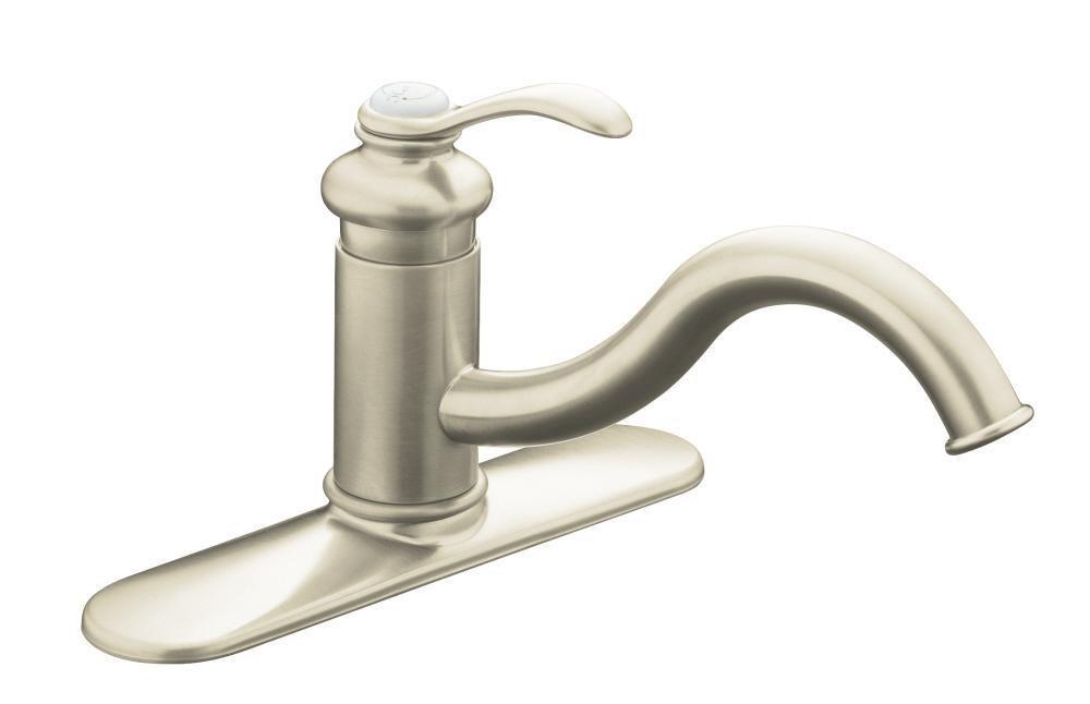 KOHLER Vibrant&reg; Brushed Nickel Single Handle Kitchen Faucet 