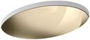 23-1/8 x 15-1/4 in. Oval Undermount Bathroom Sink in Mirror French Gold