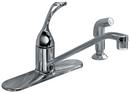 KOHLER Polished Chrome 3-Hole Kitchen Faucet and Single Loop Handle, Sidespray and 5-3/4 in. Spout Height 