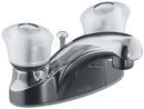 3-Hole Deckmount Centerset Lavatory Faucet with Double Knob Handle in Polished Chrome