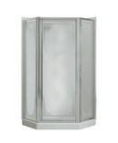 72 x 27-9/16 in. Framed Hinged Shower Door in Silver