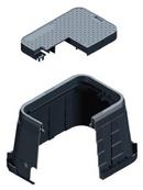 Carson Industries Black Standard Plastic Water Meter Box with Cast Iron Reader 