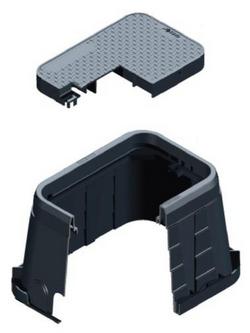 12 in. Standard Plastic Water Meter Box with Cast Iron Reader