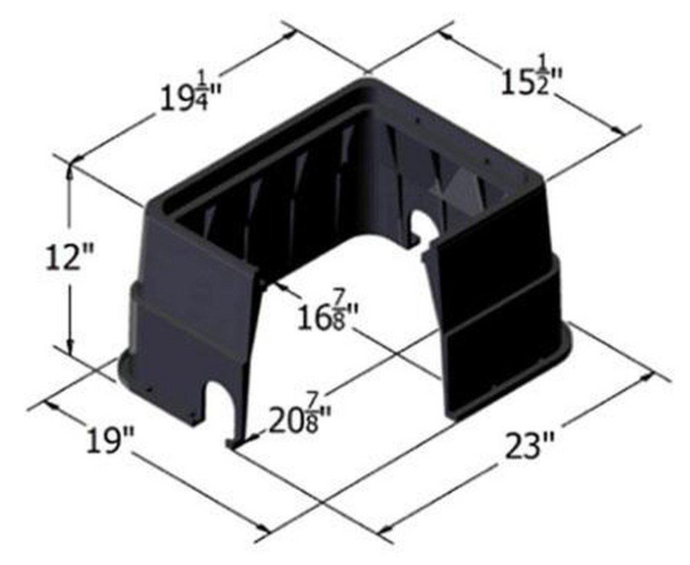 Carson Industries Black Jumbo Irrigation Control Valve Meter Box 