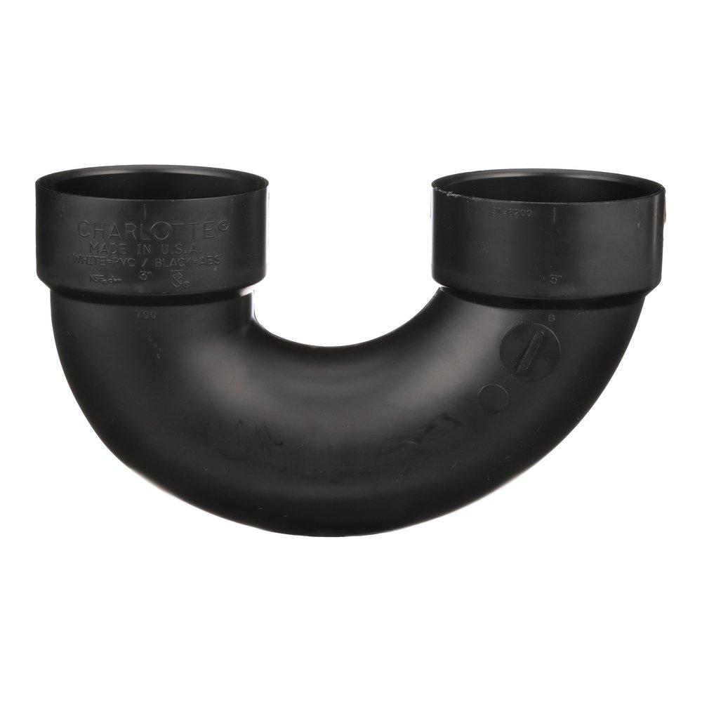 Black ABS DWV Return Bend 