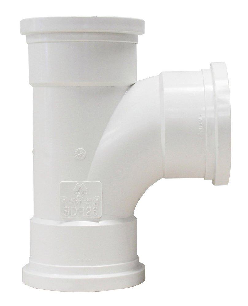 TRENCH TOUGH PLUS Gasket PVC Sch. 40 SDR 35 Sewer Tee Wye 