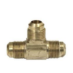 1/2 in. OD Tube Brass Flare Tee with Nut