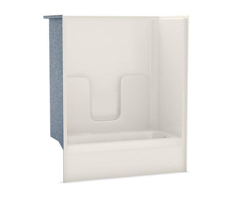 Aker by MAAX Biscuit 60 x 33 in. Tub and Shower with Right Hand Drain 