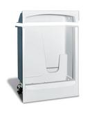 60 in. x 33 in. Tub & Shower Unit in White with Right Drain