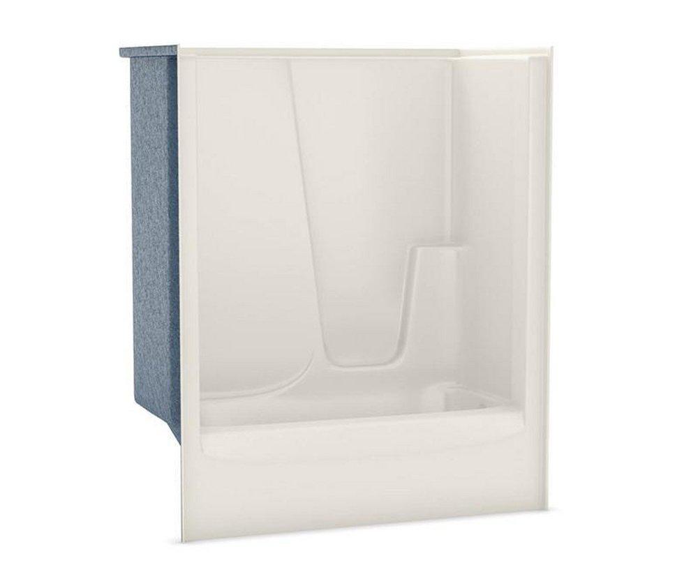 Aker by MAAX Biscuit 60 x 34 in. Tub and Shower with Right Hand Drain 