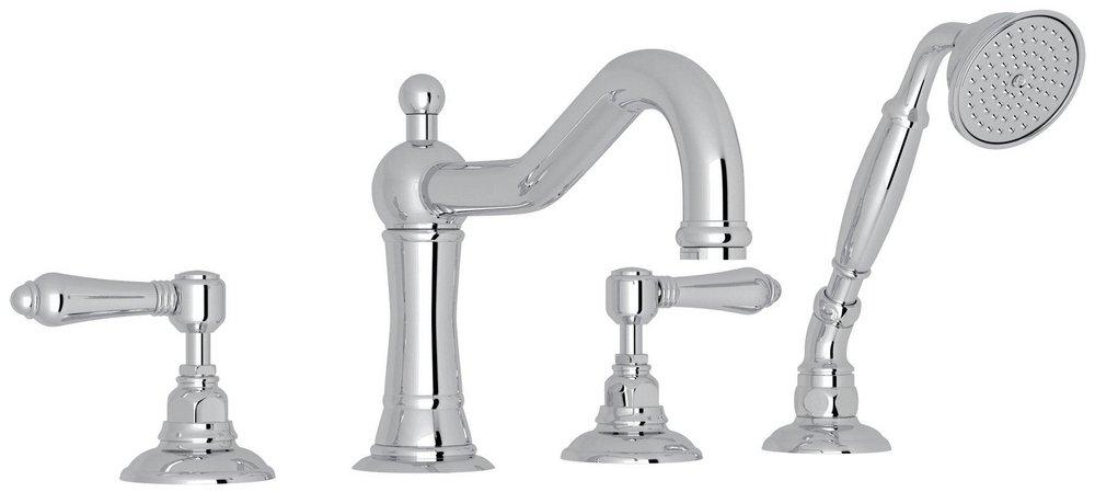 ROHL&reg; Polished Chrome Two Handle Roman Tub Faucet 