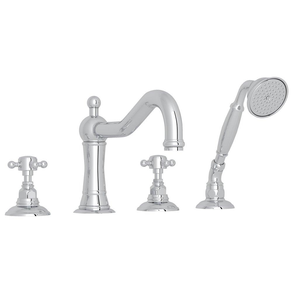 ROHL&reg; Polished Chrome Two Handle Roman Tub Faucet 