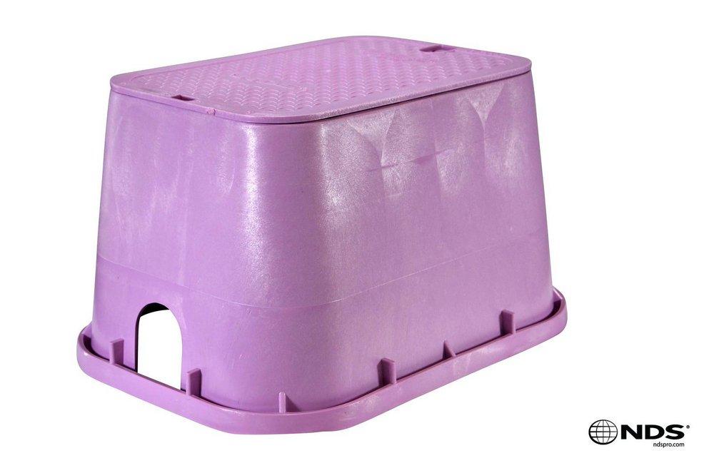 NDS Purple 19 in. Meter Valve Box with Cover in Purple 