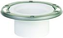 Sioux Chief White Open Closet Flange Stainless Steel Swivel Ring 3" Hub/Inside 4", Flush To Floor 