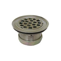 1-1/2 in. Cast Round Flat Duplex Strainer in Stainless Steel