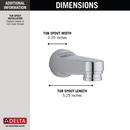 Delta Faucet Chrome 1/2 x 6-1/8 in. IPS Plastic Diverter Tub Spout 