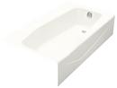 KOHLER White 60 x 34-1/4 in. Soaker Alcove Bathtub Right Drain 