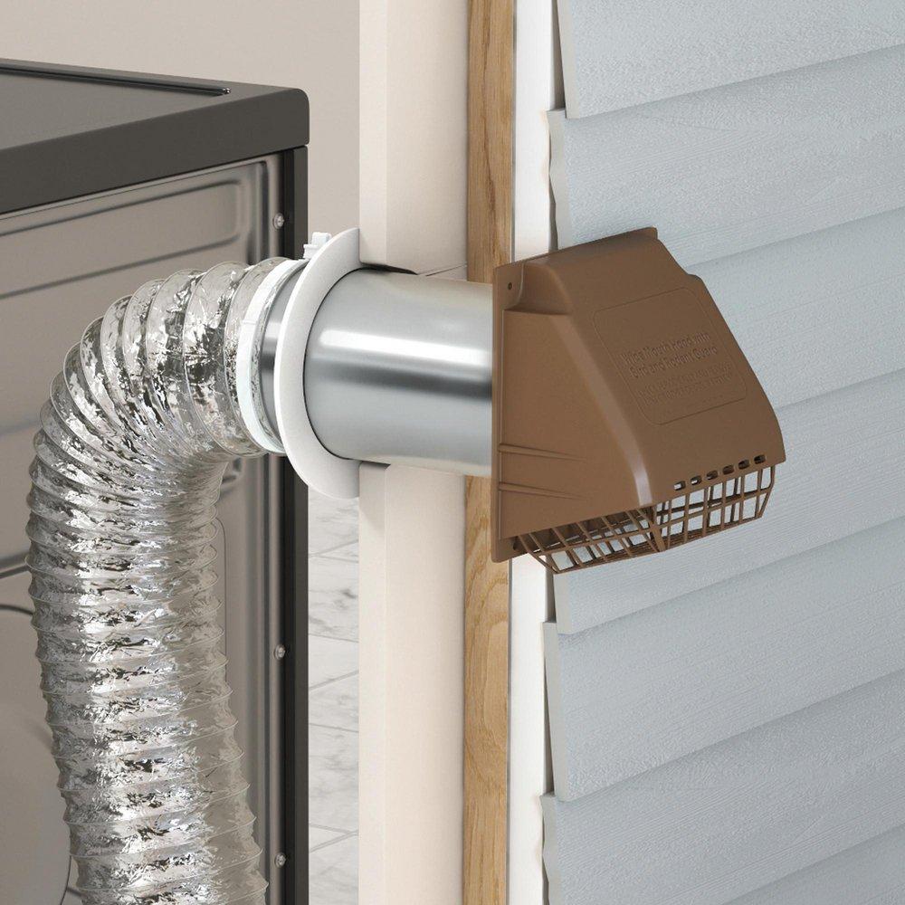 Deflecto Brown 4 in. Dryer Vent Hood 