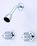 Central Brass Polished Chrome 2.5 gpm Pressure Balancing Shower Trim with Double Canopy Handle 
