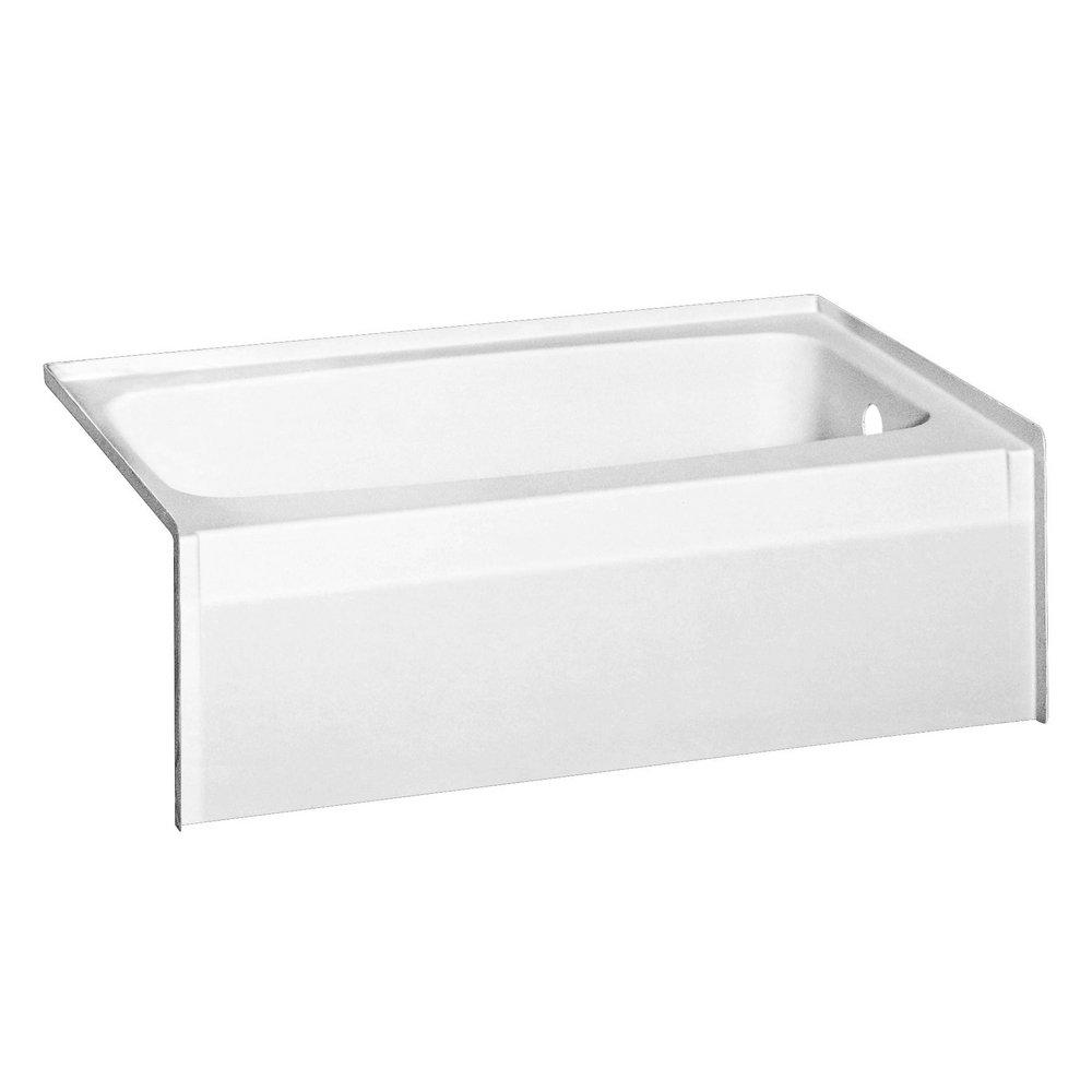 Aker by MAAX White 60 x 30-1/2 in. Soaker Alcove Bathtub in White 