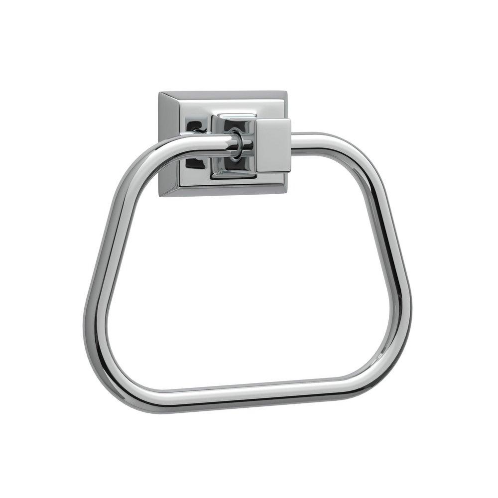 PROFLO&reg; Polished Chrome Square Closed Towel Ring 