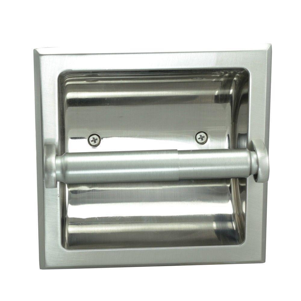 PROFLO&reg; Polished Chrome Recessed Mount Toilet Tissue Holder 
