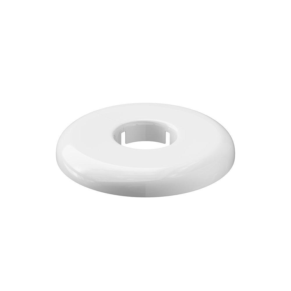 Jones Stephens White Plastic Flexible Floor and Ceiling Plate 