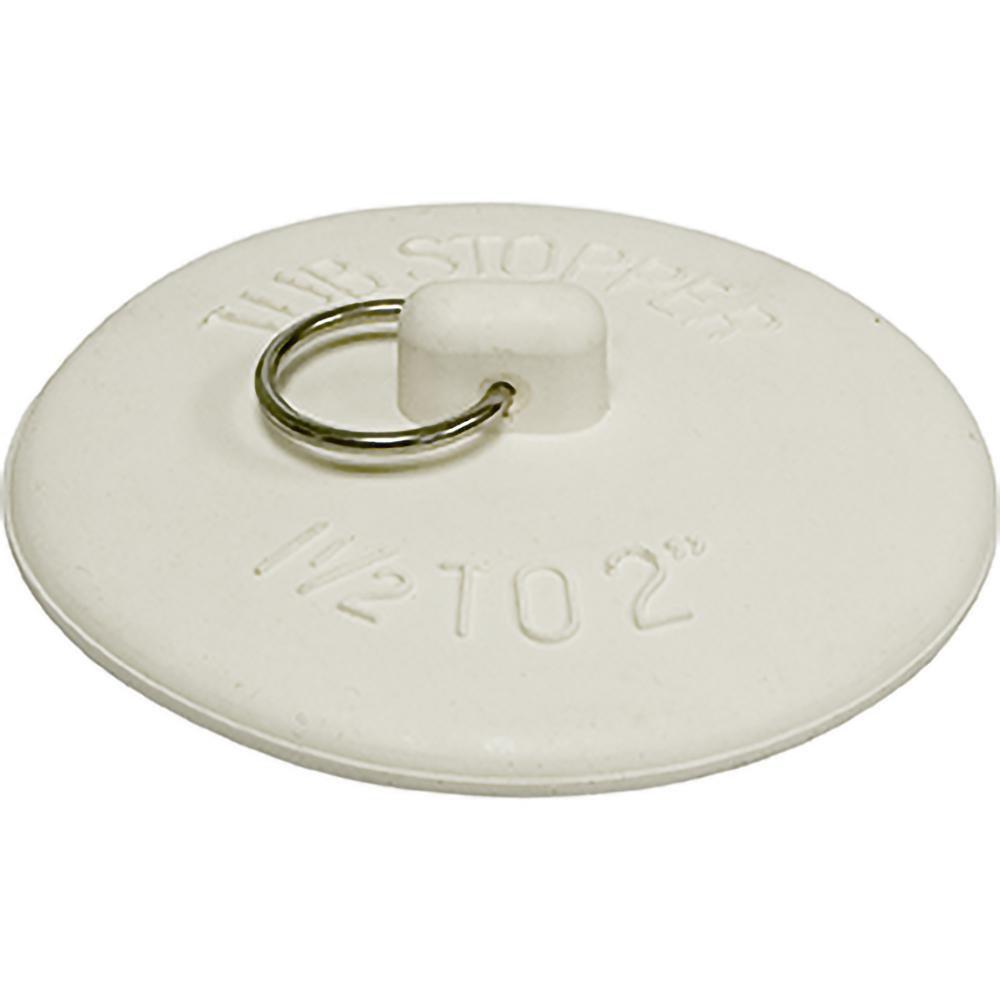 Jones Stephens White Fit All Bathtub or Laundry Tub Rubber Stopper 