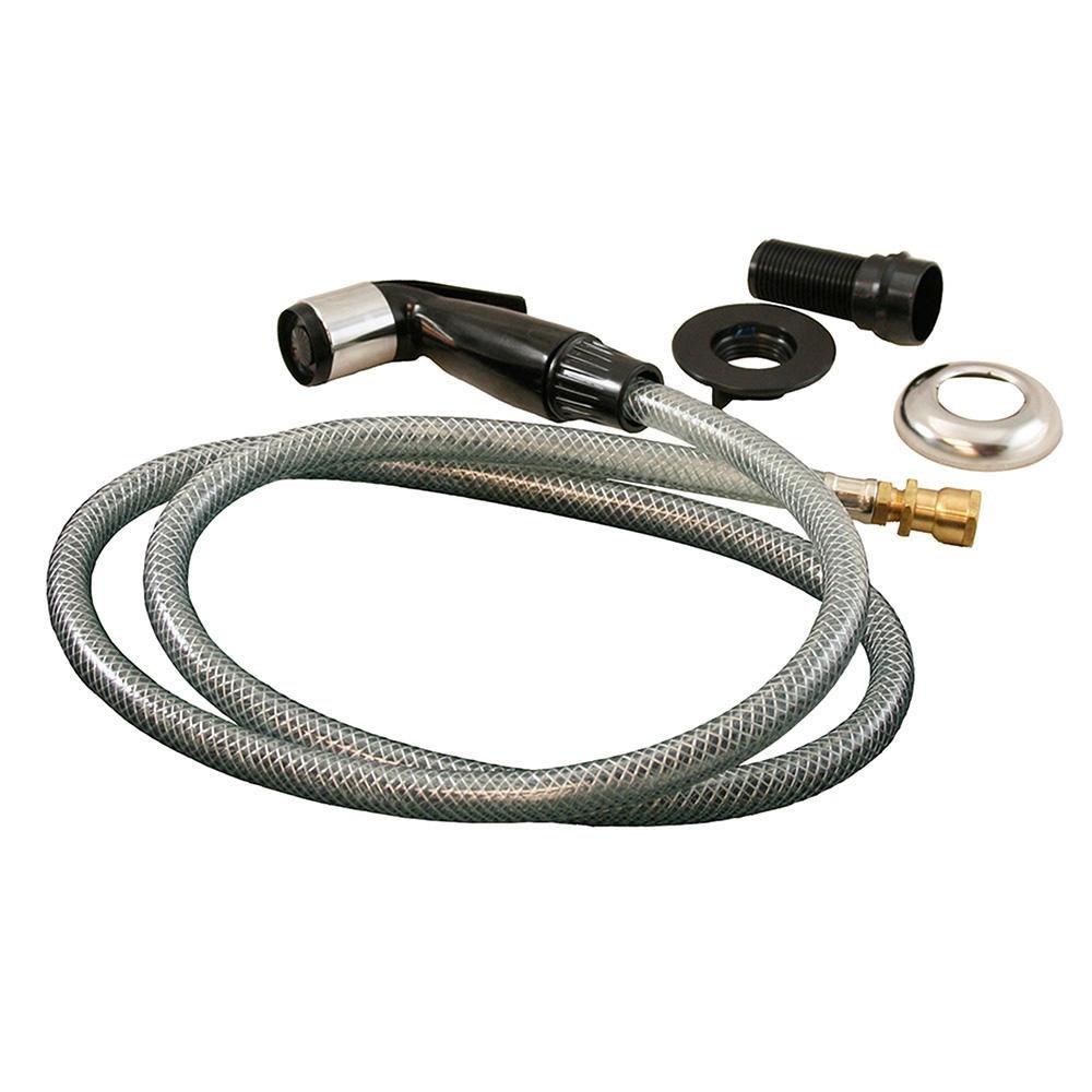 Jones Stephens Black Kitchen Faucet Spray Heavy Duty Hose and Adapter 