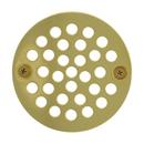 4-1/4 in. Round Stamped Strainer in Polished Brass - PVD