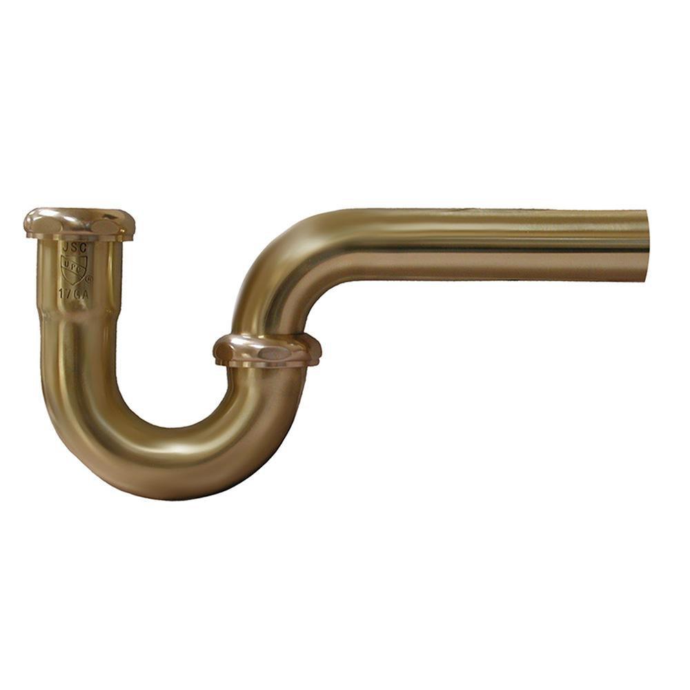 1-1/2 OD Polished Brass P-TRAP image number 0