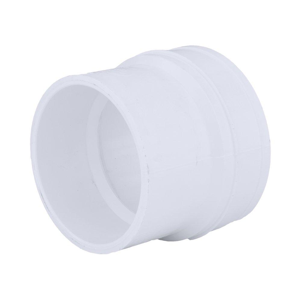 White PVC DWV No-Hub Adapter 