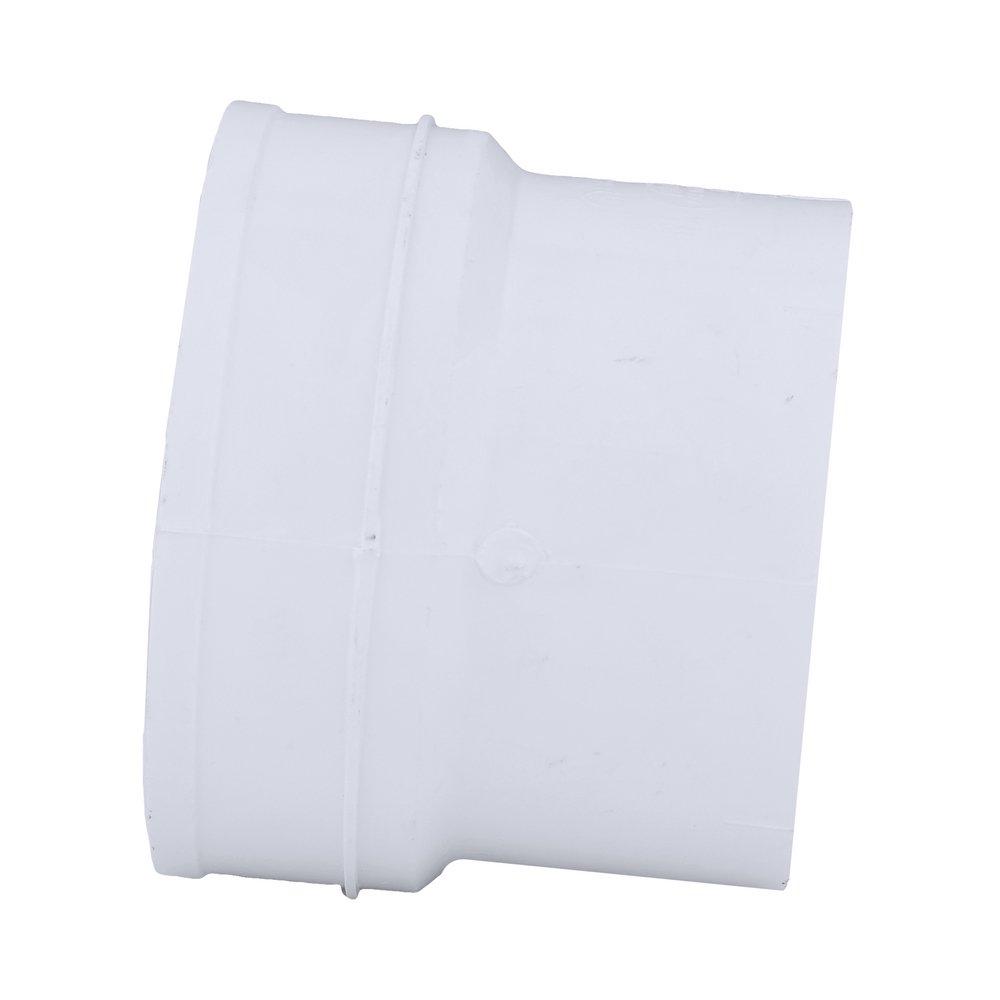 White PVC DWV No-Hub Adapter 