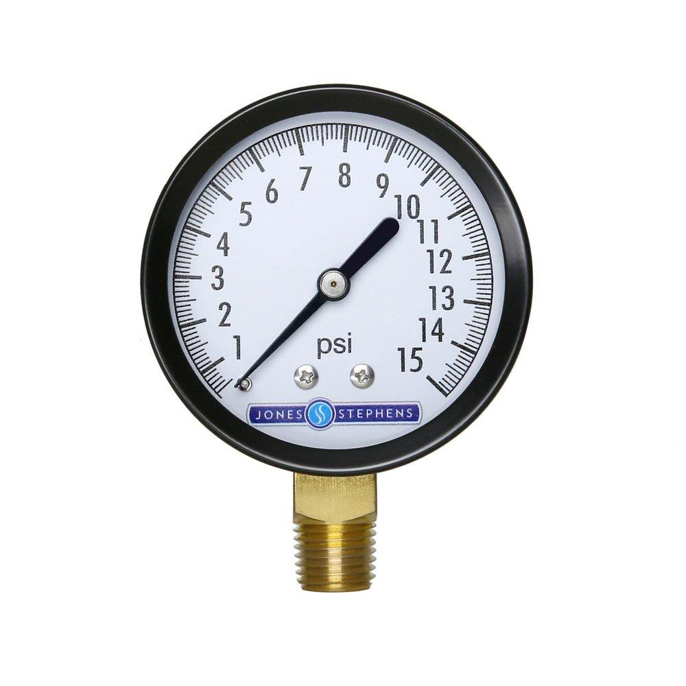 Jones Stephens 2-1/2 in. Face Pressure Gauge 