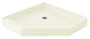 39 in. Neo-angle Shower Base in Biscuit